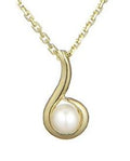 Pendentif "Ambiante" Or Jaune 375/1000 Perle Blanche