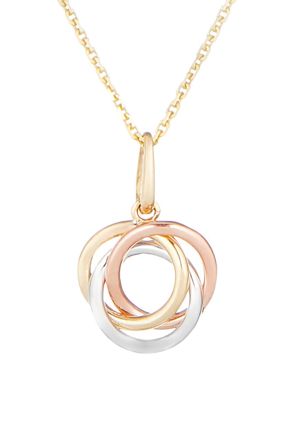 375/1000 Tricolor Gold “Crusade” Pendant