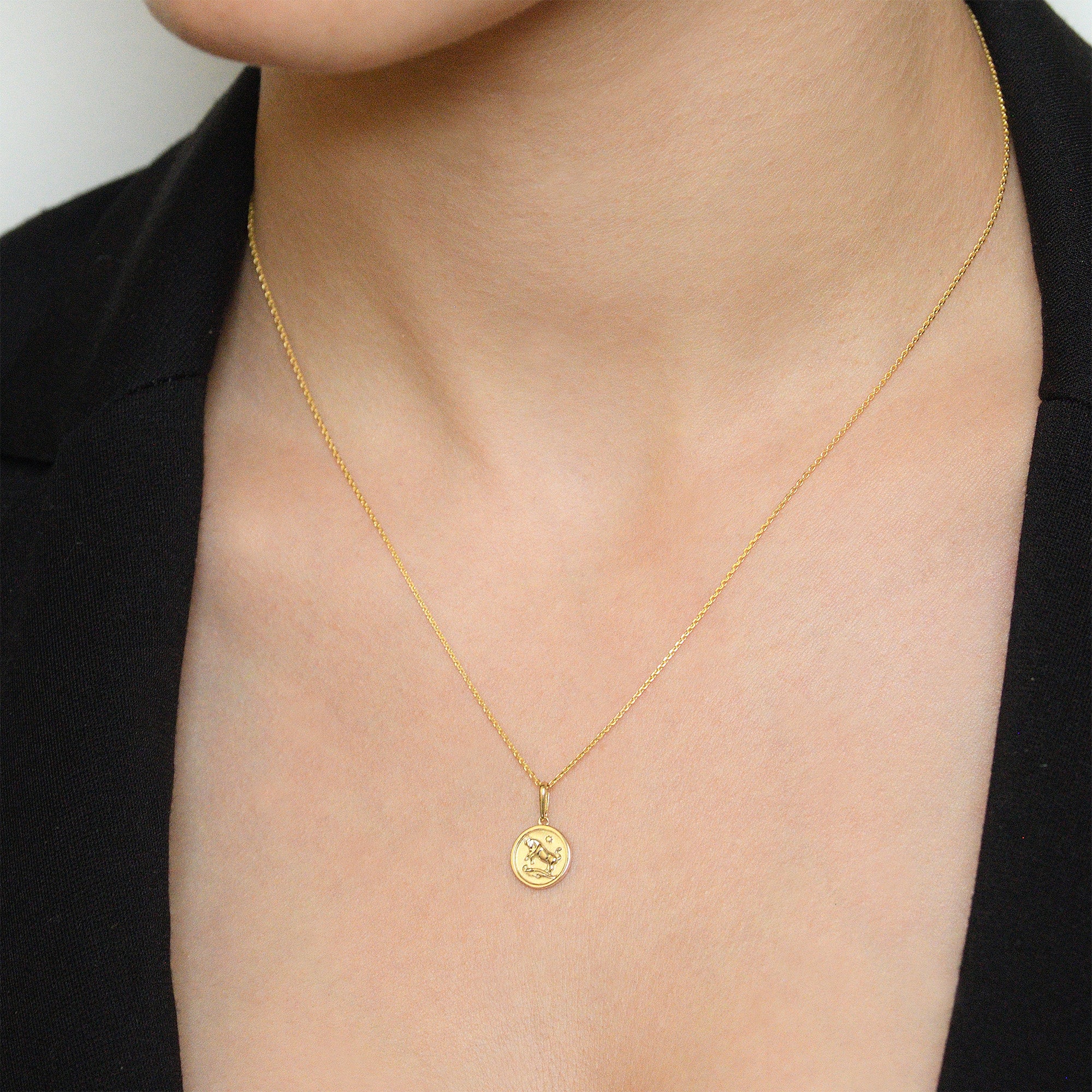Pendentif Astro Lisse "Taureau" - Or Jaune 375/1000