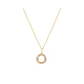 375/1000 Tricolor Gold “Circle Trio” Pendant