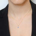 Pendentif "Sintra" - Or Jaune 375/1000 Et Saphir