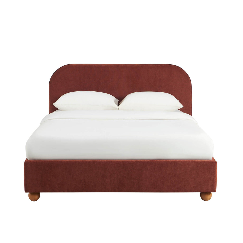 Pilka - Lit Coffre - Tissu Chenille - Bordeaux