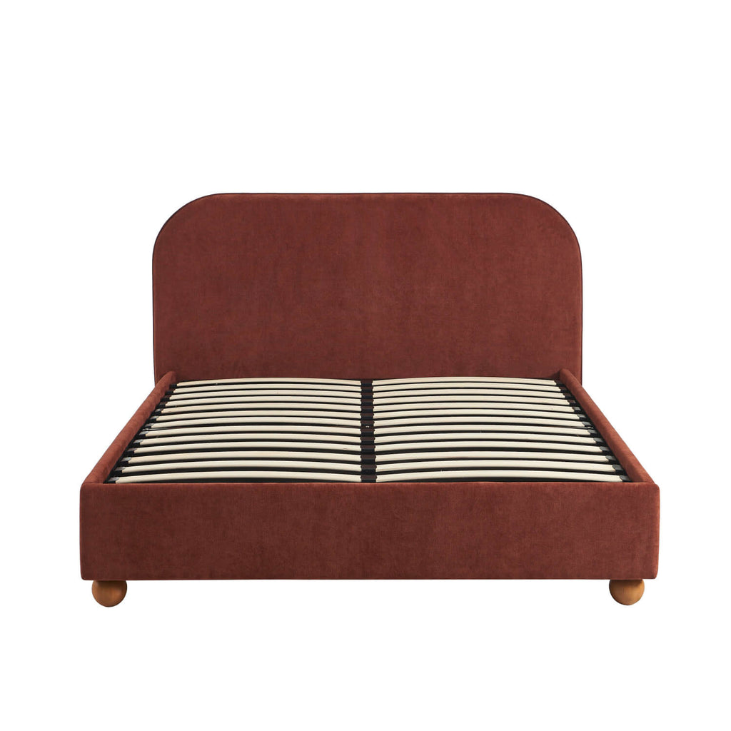 Pilka - Lit Coffre - Tissu Chenille - Bordeaux