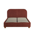 Pilka - Lit Coffre - Tissu Chenille - Bordeaux