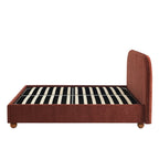 Pilka - Lit Coffre - Tissu Chenille - Bordeaux