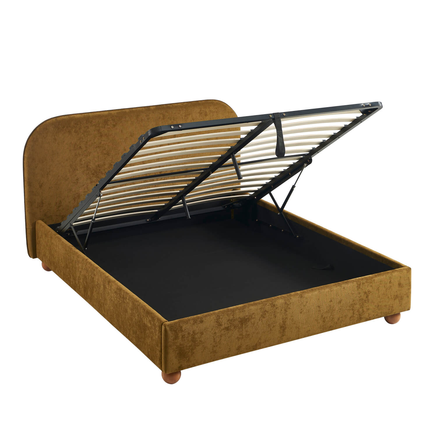 Pilka - Lit Coffre - Tissu Chenille - Bronze