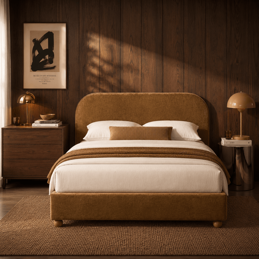 Pilka - Lit Coffre - Tissu Chenille - Bronze