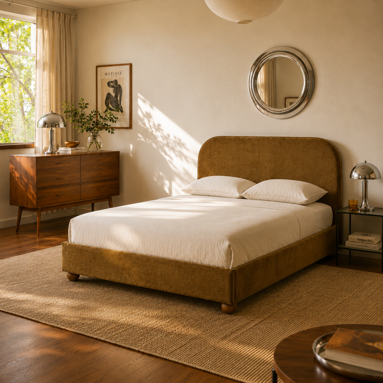 Pilka - Ottoman Bed - Chenille Fabric - Bronze