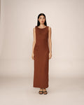 Robe Longue Pistache - Chocolat