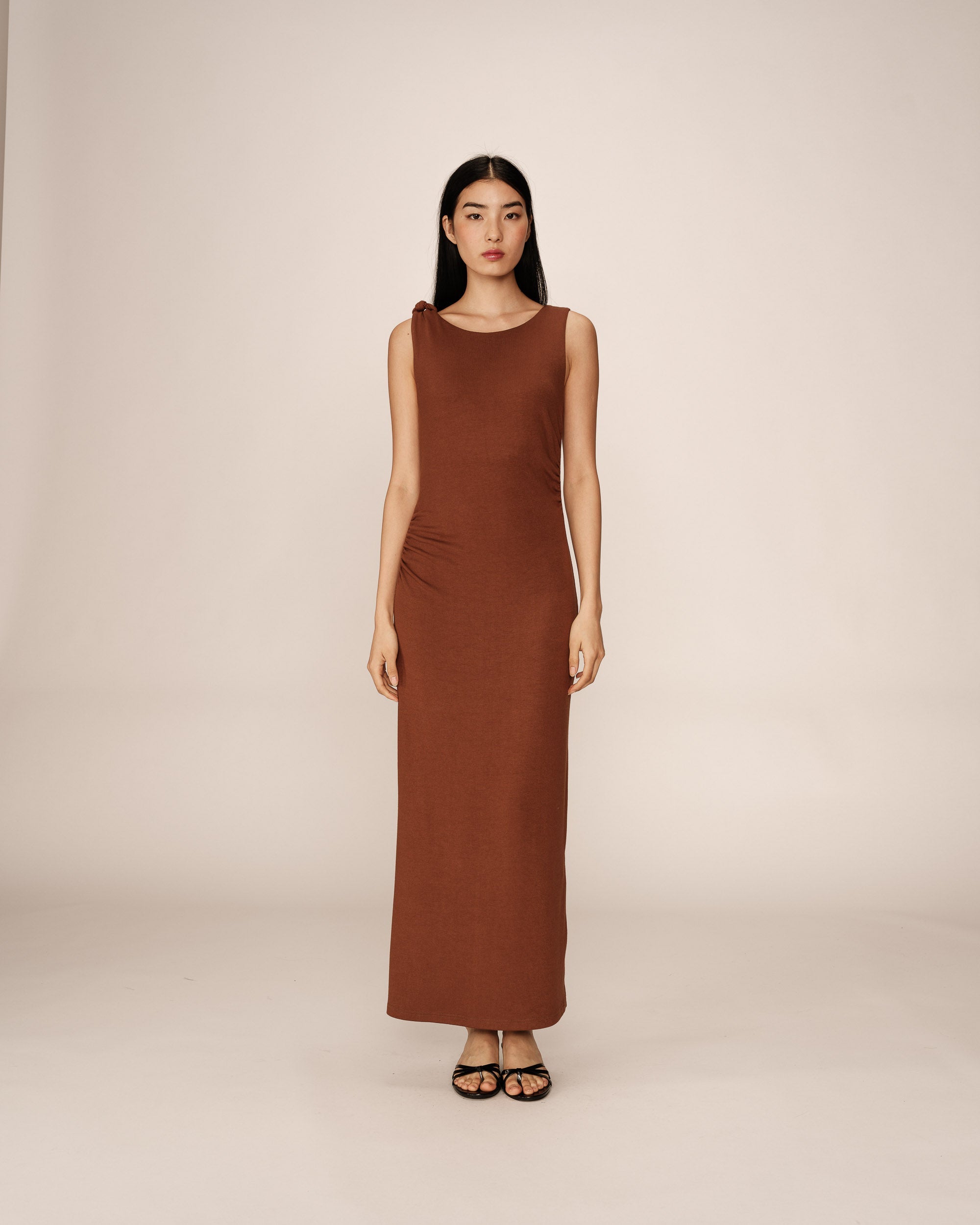 Robe Longue Pistache - Chocolat