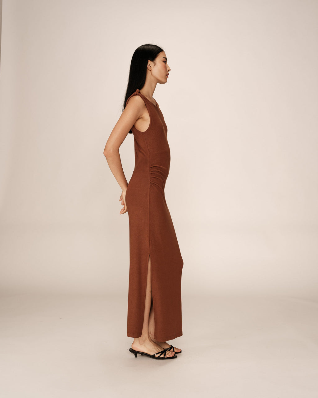 Robe Longue Pistache - Chocolat