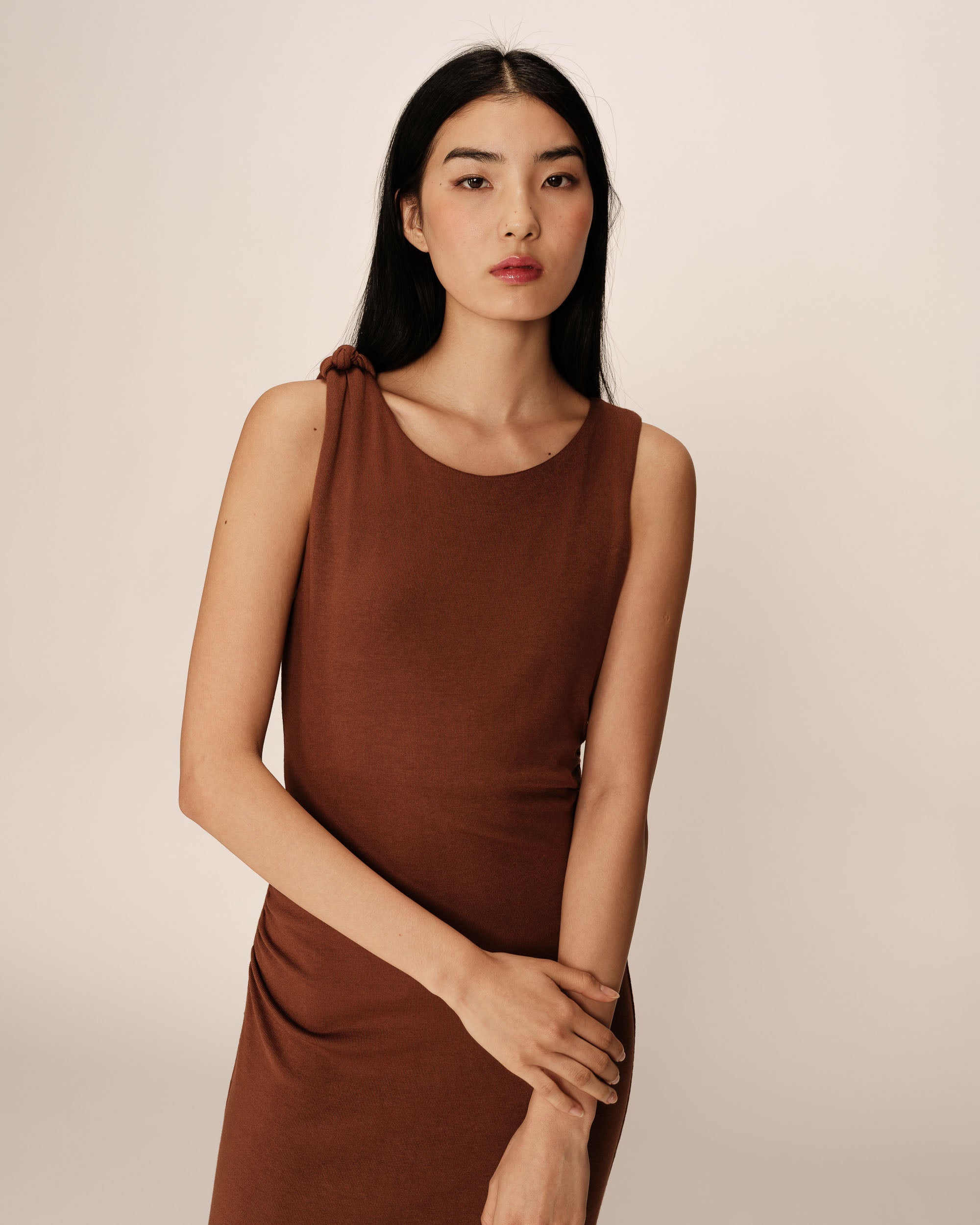 Robe Longue Pistache - Chocolat