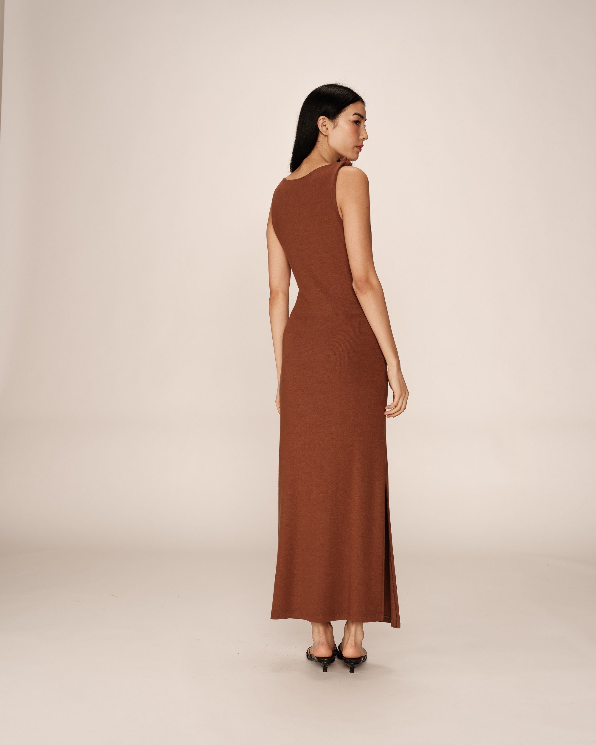 Robe Longue Pistache - Chocolat