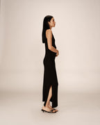 Pistachio Black Long Bodycon Dress