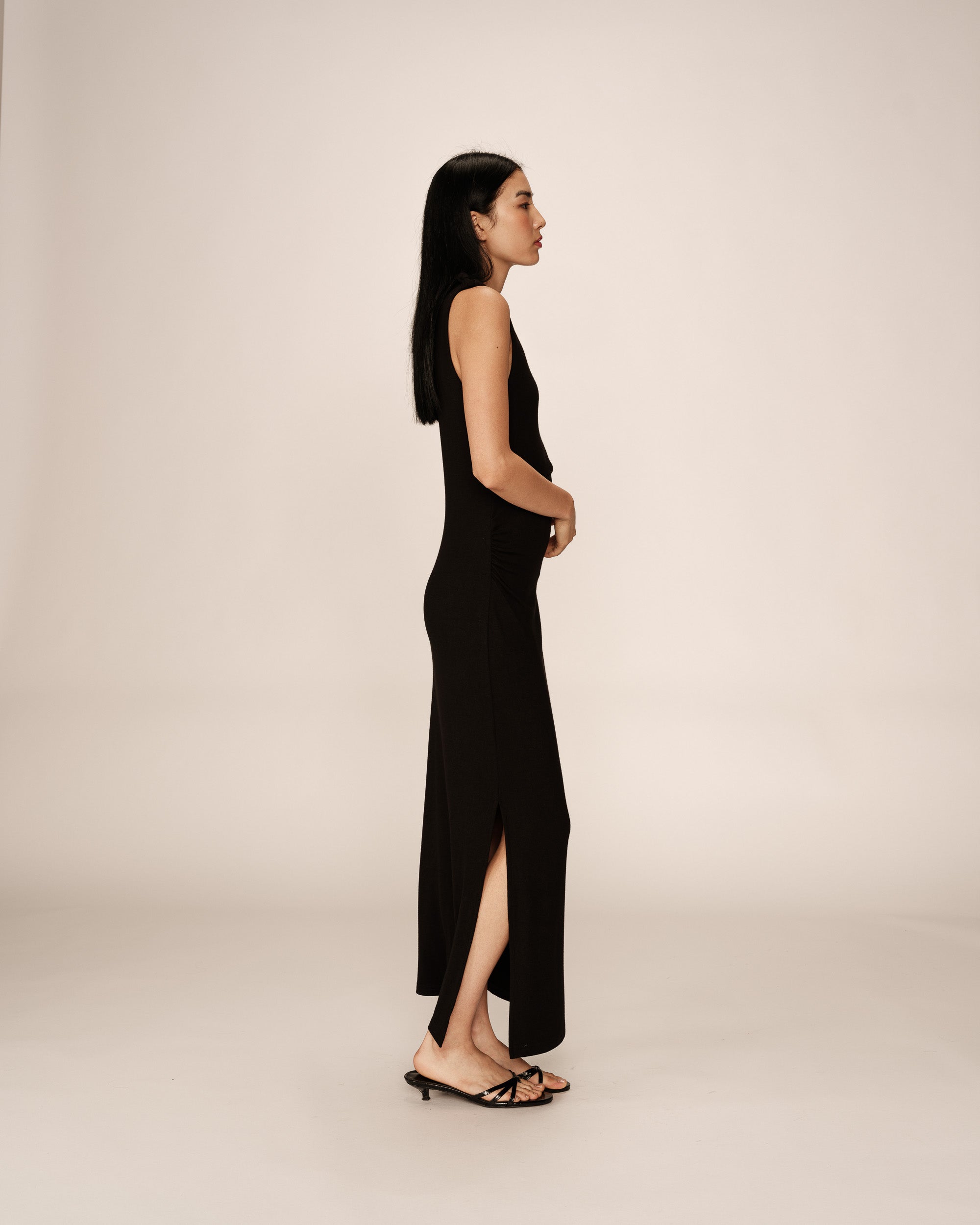 Pistachio Black Long Bodycon Dress