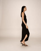 Pistachio Black Long Bodycon Dress
