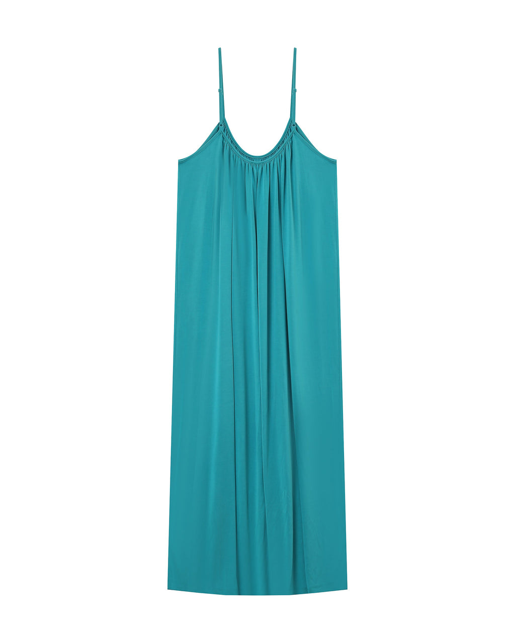 Peony Long Dress - Aqua