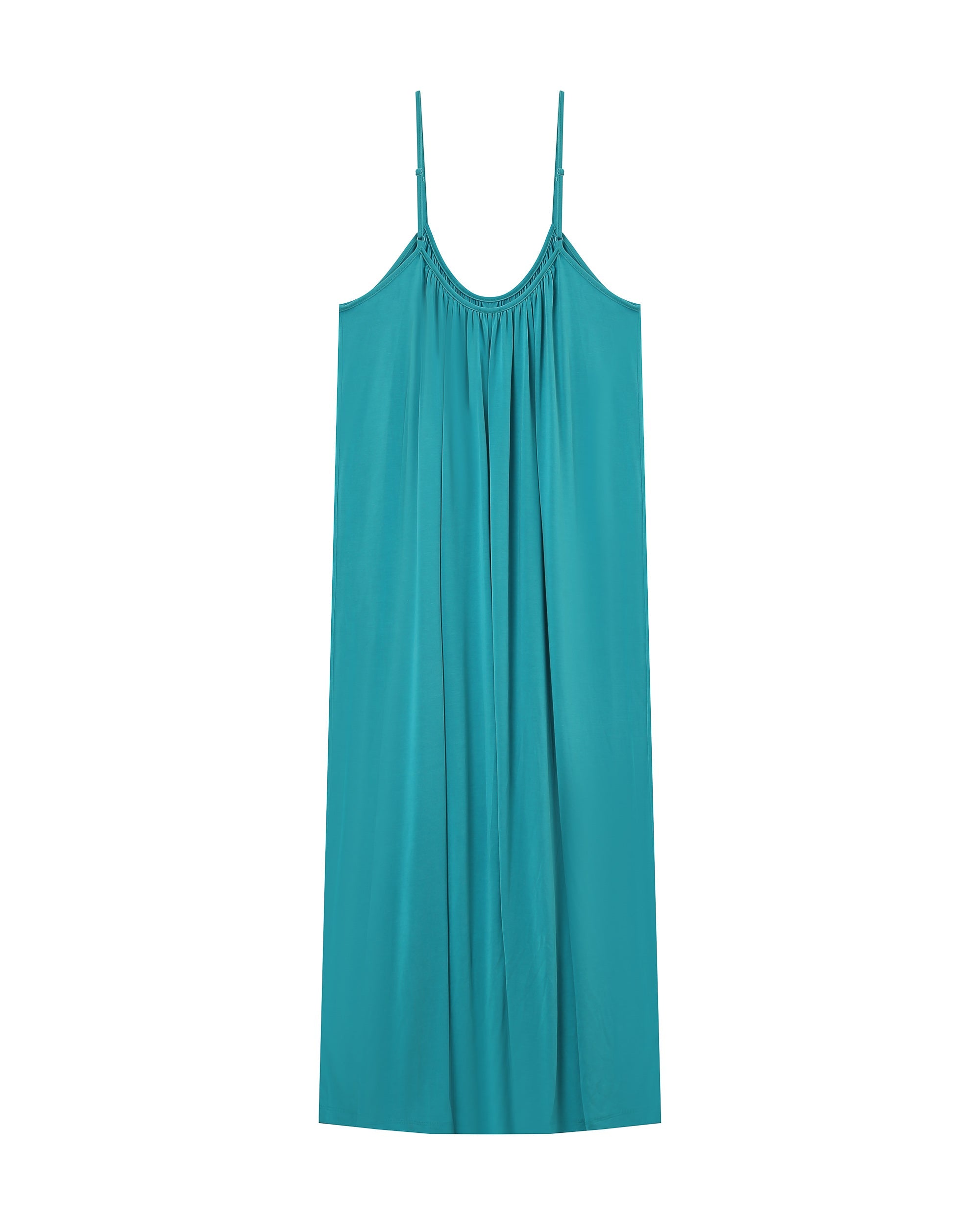 Peony Long Dress - Aqua