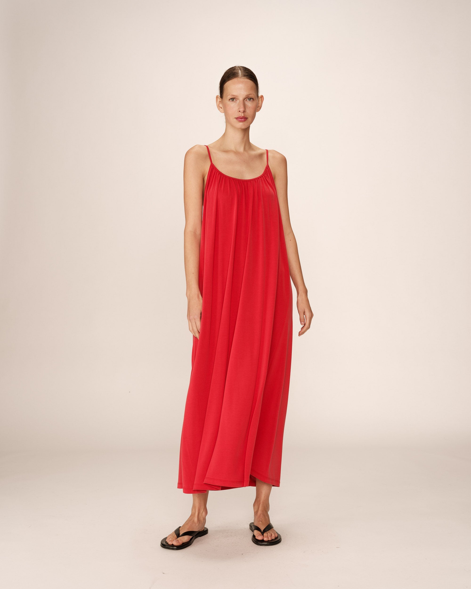 Peony Long Dress - Raspberry