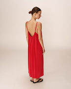 Peony Long Dress - Raspberry