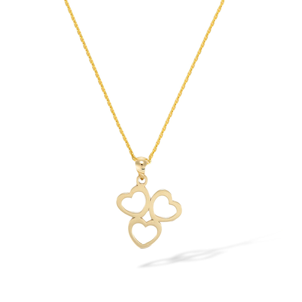 Colgante "Triple Corazón" Oro Amarillo 375/1000