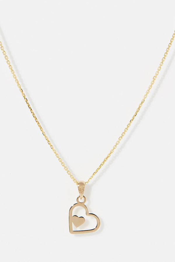 "Cœur Coeur" Yellow Gold 375/1000 Pendant