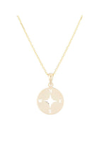 375/1000 Yellow Gold “Compass” Pendant