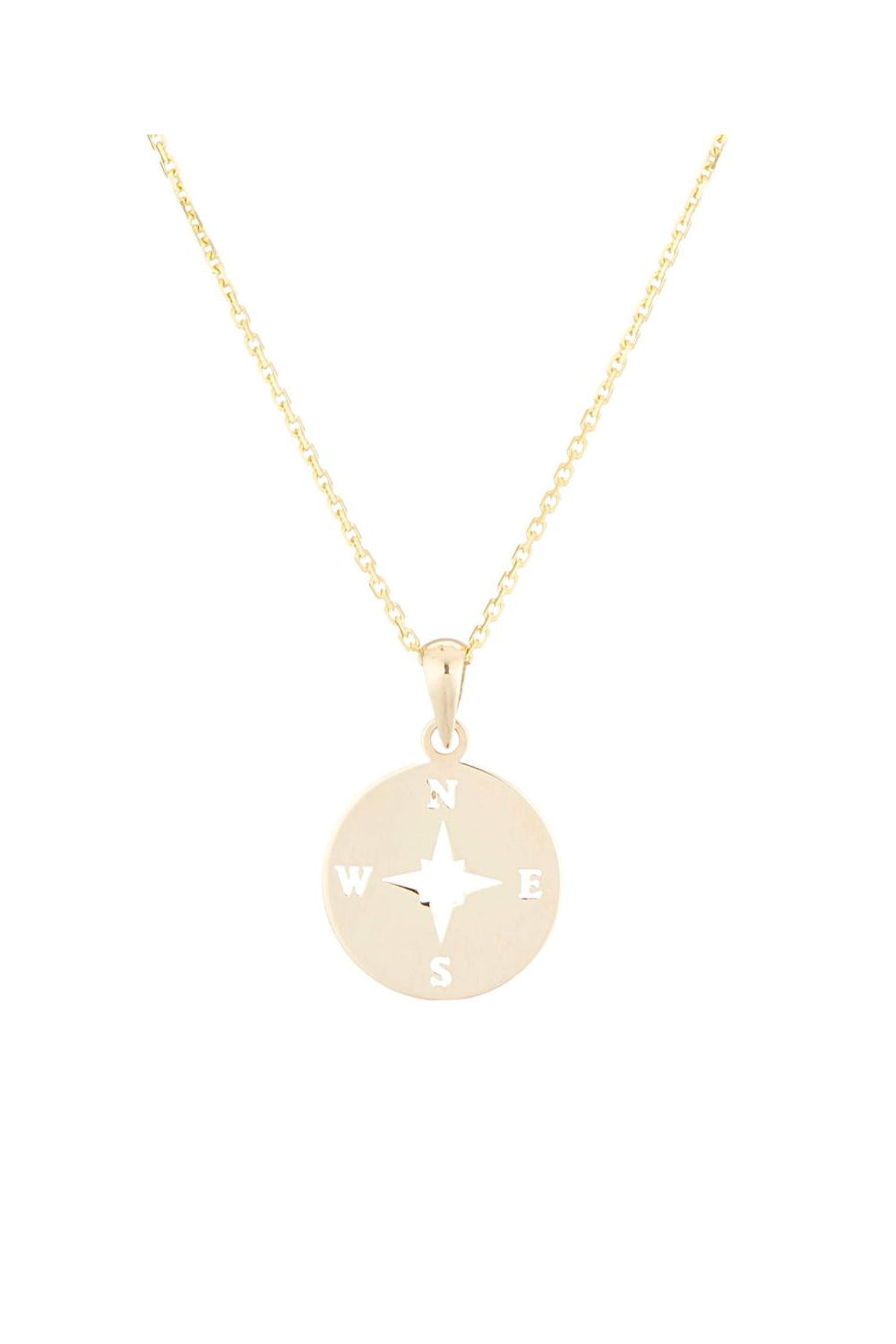 375/1000 Yellow Gold “Compass” Pendant