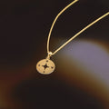 375/1000 Yellow Gold “Compass” Pendant