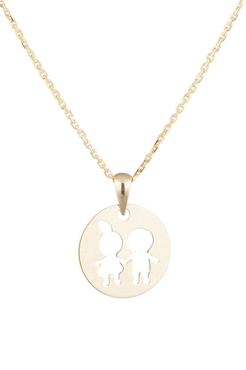 Children's Pendant "Brother & Sister" 375/1000 Yellow Gold