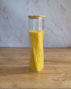 Rectangular Glass and Bamboo Storage Container - 2.6L - Clear
