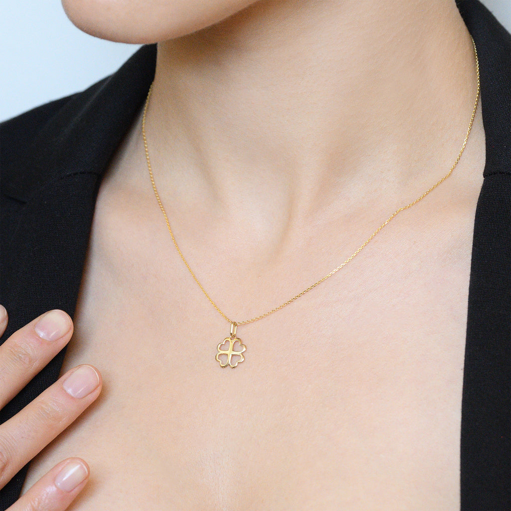 Pendentif "Trèfle Merveilleux"Or Jaune 375 /1000