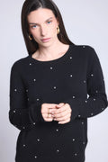 Jersey con joyas Platino - Negro - Mujer