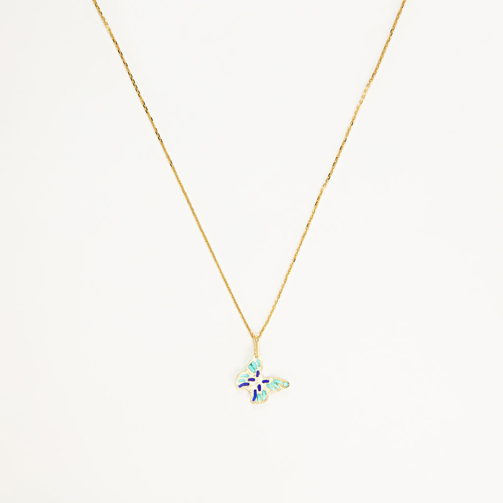 Pendentif "Papillon Amoureux" - Or Jaune