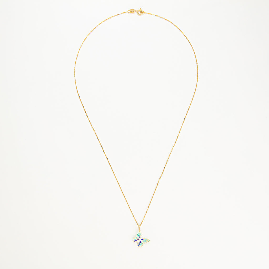 Pendentif "Papillon Amoureux" - Or Jaune