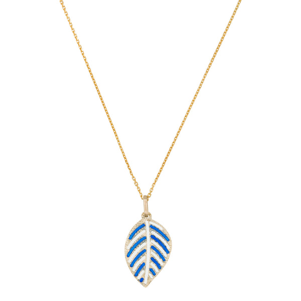 "Feuilles Pendantes" Pendant Yellow Gold 375/1000