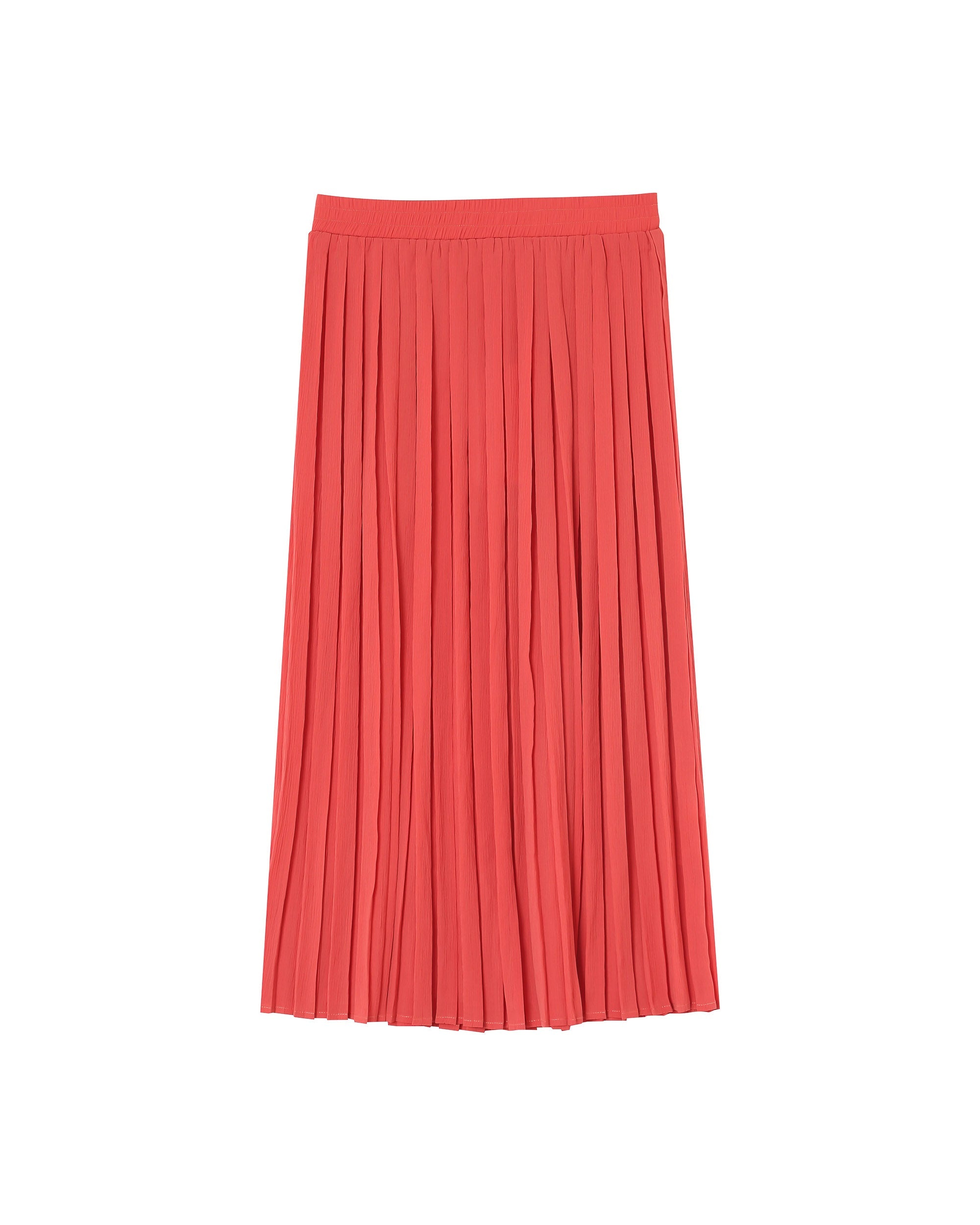 Plisse Skirt - Coral