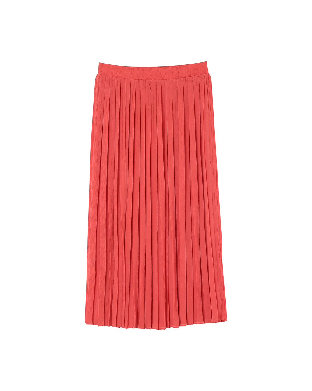 Plisse Skirt - Coral