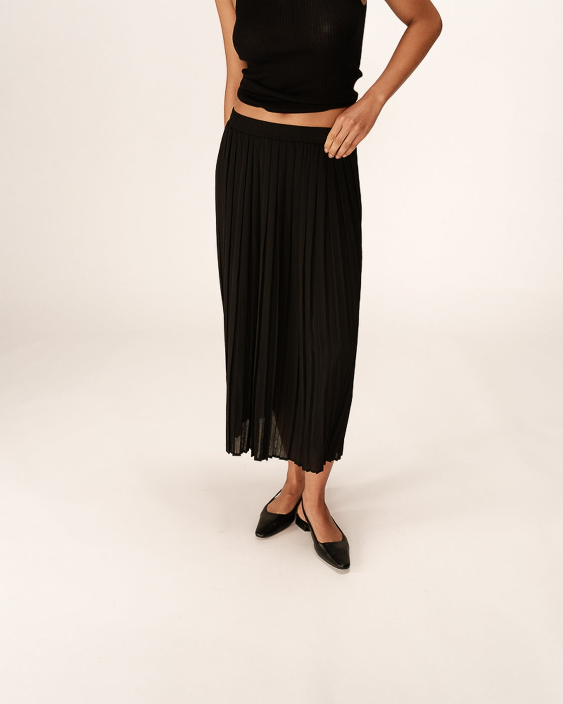 Plisse Skirt - Black