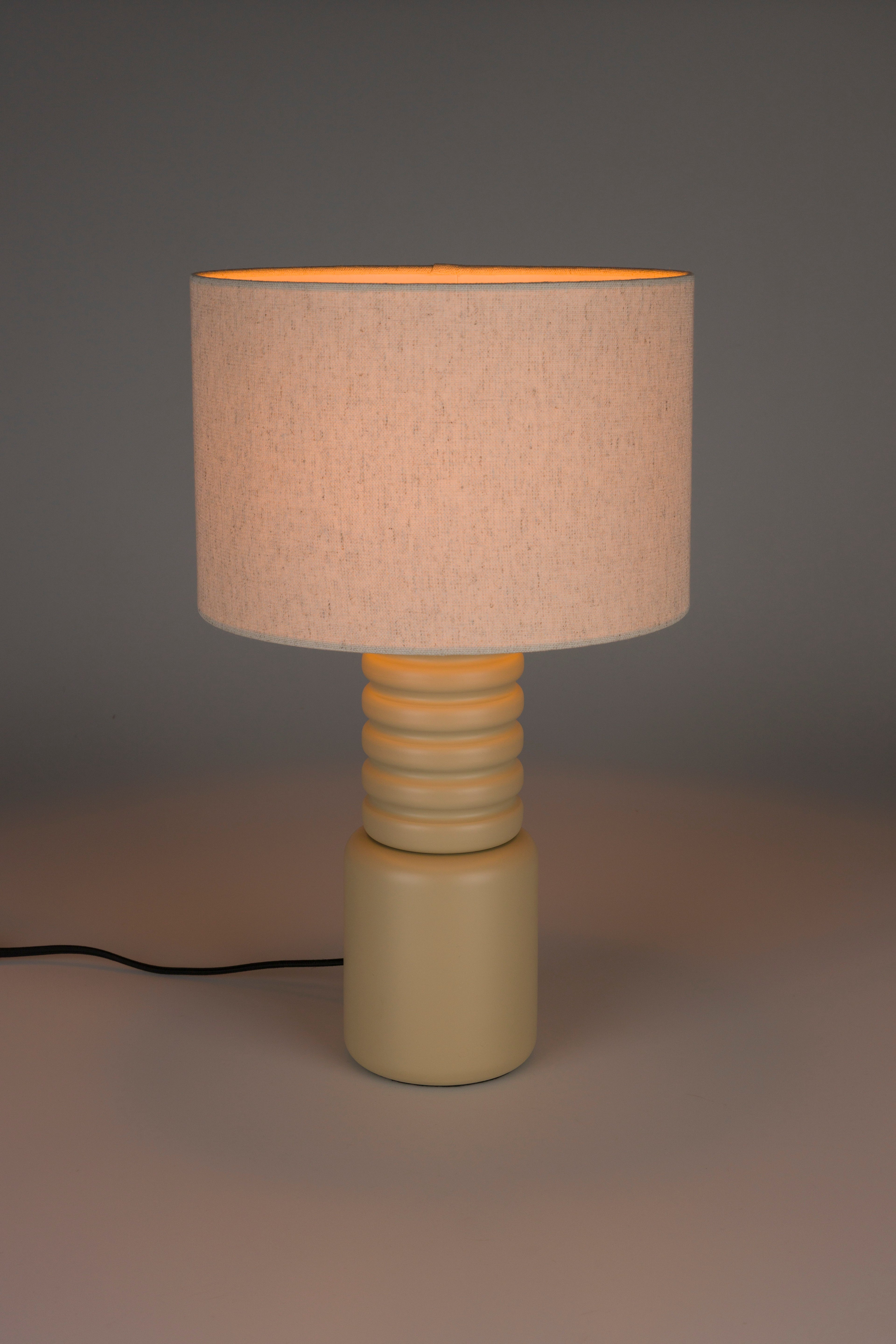 Six - Lámpara De Mesa - Hierro - Beige