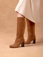 Bottes À Talon Nora - Châtain - Femme