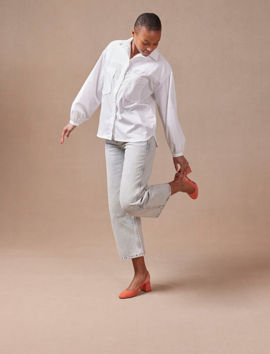 Sandales À Talon Charlotte - Mandarine - Femme