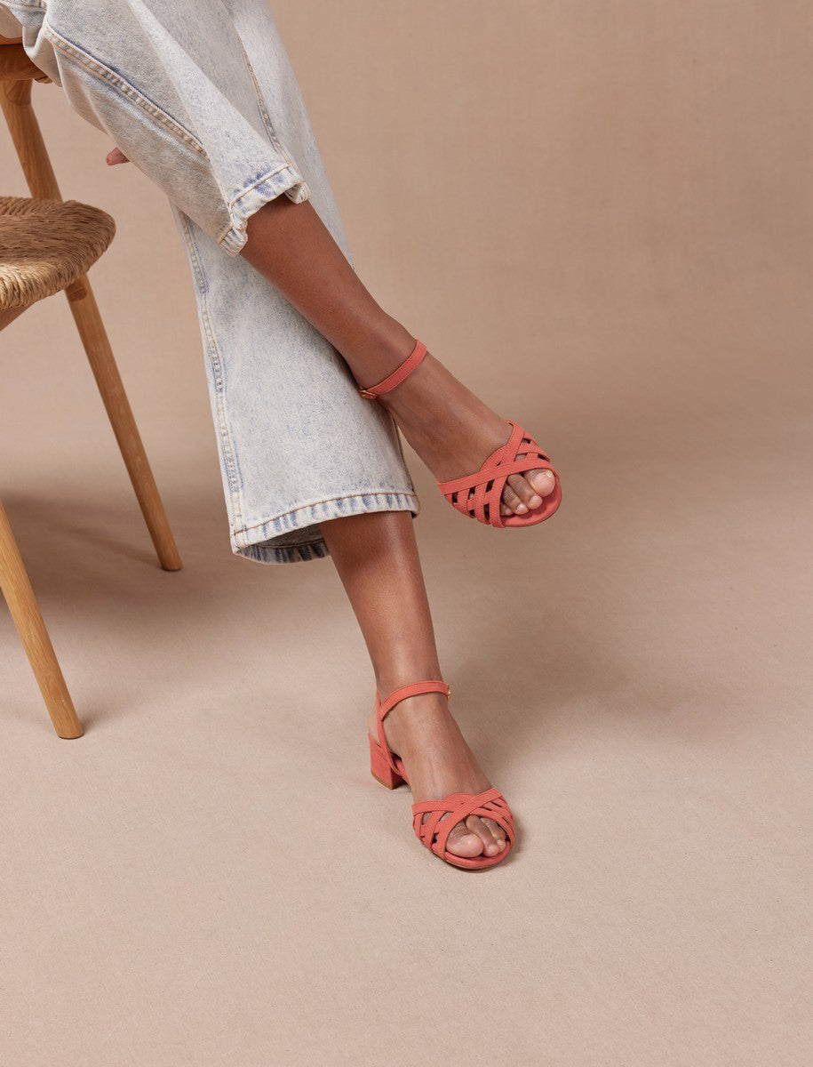 Sandales À Talon Danaé - Mandarine - Femme