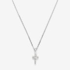"Mini Cross" Pendant in White Gold, 0.02ct/8 - 750/1000 White Gold
