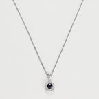 Pendentif "Marguerite Saphir" - Or Blanc 375/1000
