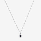 Colgante "Zafiro Precioso" Diamantes: 0.03Ct/11 Zafiro: 0.16Ct/1 - Oro blanco