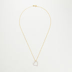 "Oriental Heart" Pendant Yellow Gold Diamond: 0.15Ct/47 - 375/1000 Yellow Gold