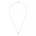 Ciondolo "Bel Cuore Pm" Oro bianco diamante: 0,07 Ct/24