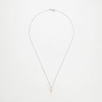 Pendentif Or Blanc 375/1000 "Luliwa" Diamants 0,02Ct/6 Perle 7,5Mm
