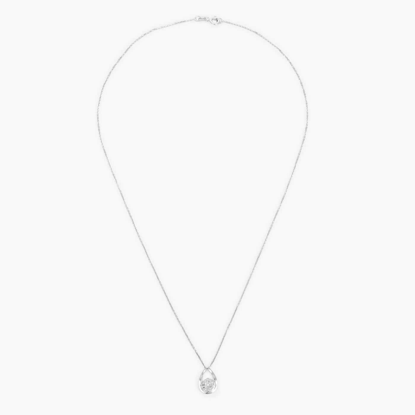 "Sumptuous Drop" Pendant D: 0.06Ct/19 - 375/1000 White Gold